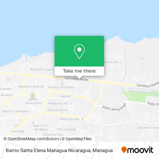 Barrio Santa Elena Managua Nicaragua map