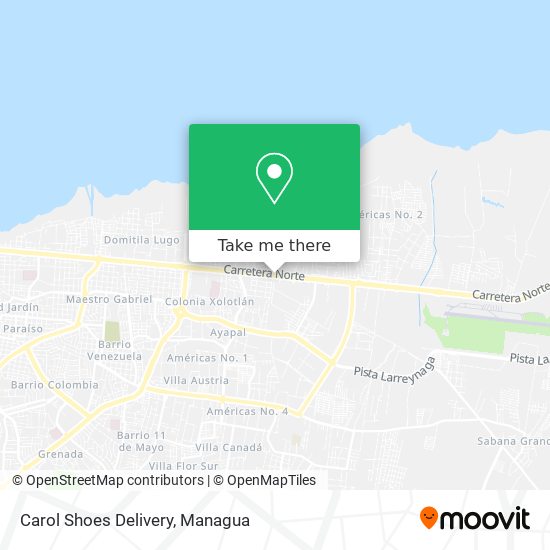 Carol Shoes Delivery map