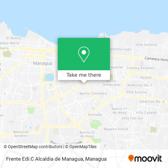 Frente Edi.C Alcaldia de Managua map
