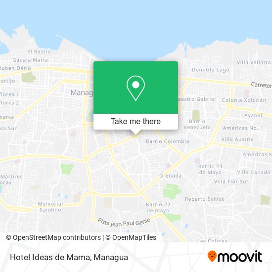 Mapa de Hotel Ideas de Mama