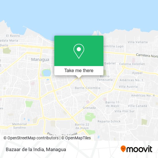 Bazaar de la India map