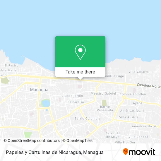 Papeles y Cartulinas de Nicaragua map