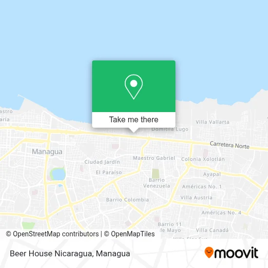 Beer House Nicaragua map