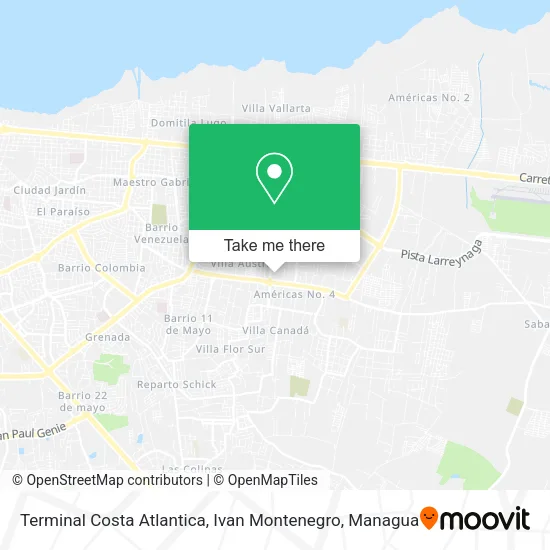 Terminal Costa Atlantica, Ivan Montenegro map