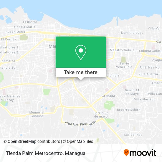 Tienda Palm Metrocentro map