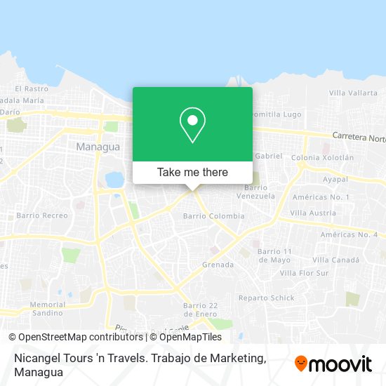 Nicangel Tours 'n Travels. Trabajo de Marketing map