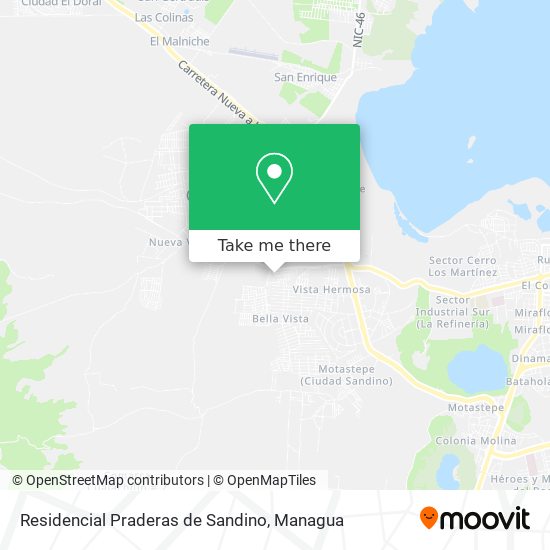 Residencial Praderas de Sandino map