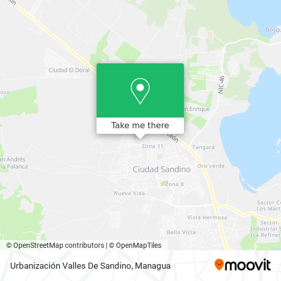 Mapa de Urbanización Valles De Sandino