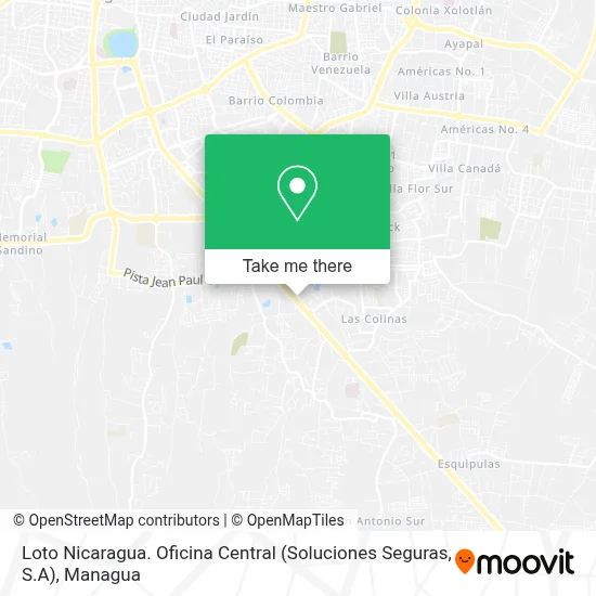 Loto Nicaragua. Oficina Central (Soluciones Seguras, S.A) map