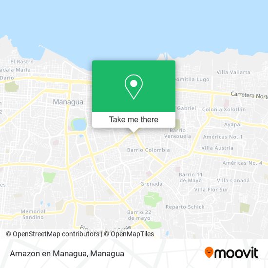 Amazon en Managua map