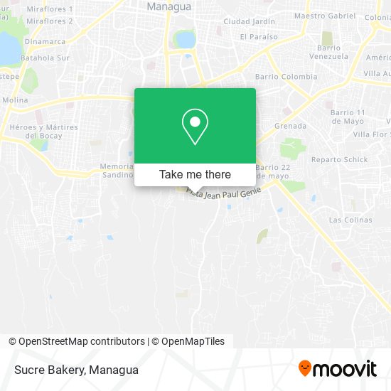 Mapa de Sucre Bakery