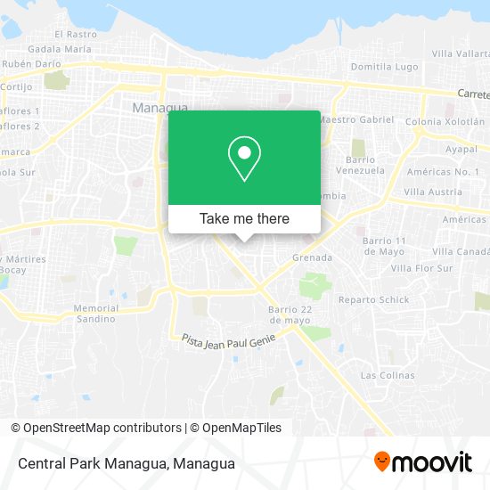 Mapa de Central Park Managua