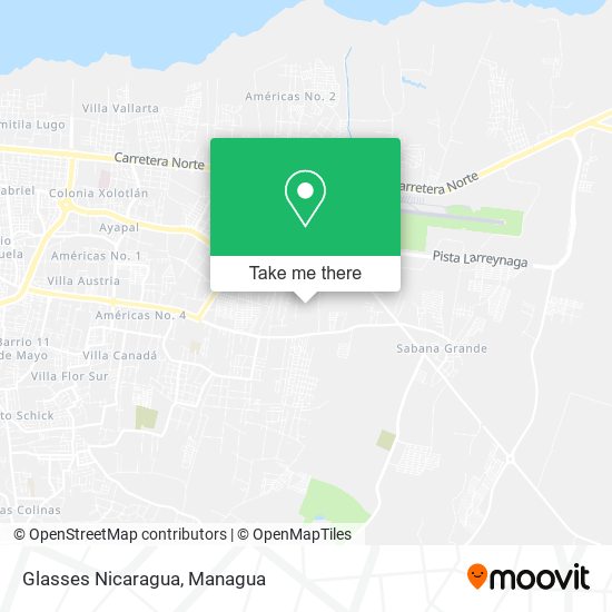 Mapa de Glasses Nicaragua