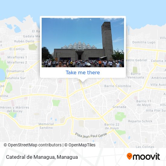 Catedral de Managua map