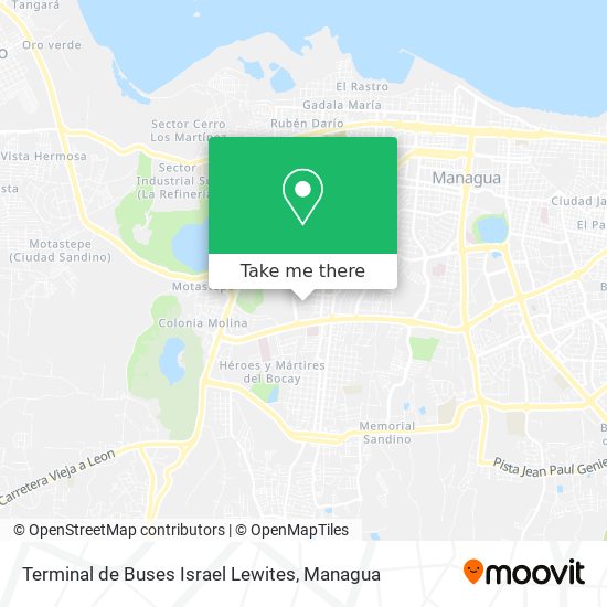 Terminal de Buses Israel Lewites map