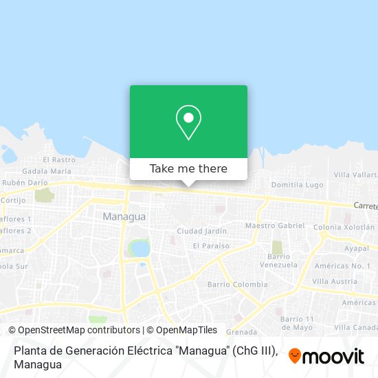 Planta de Generación Eléctrica "Managua" (ChG III) map