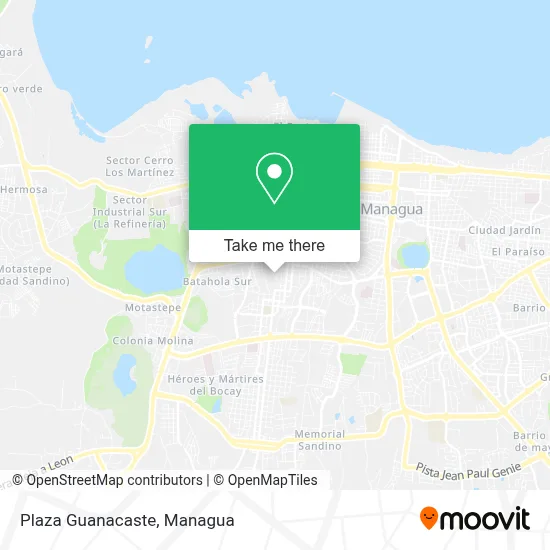 Mapa de Plaza Guanacaste