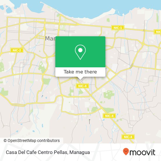 Casa Del Cafe Centro Pellas map