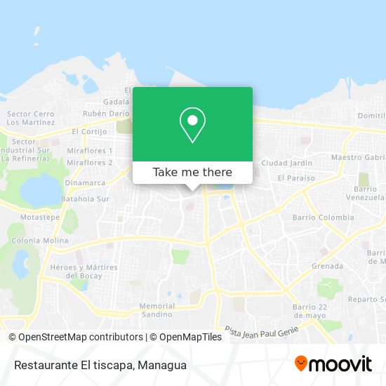 Restaurante El tiscapa map