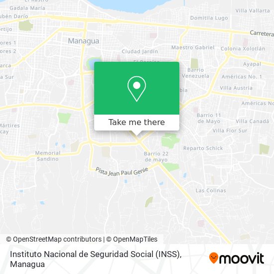 Instituto Nacional de Seguridad Social (INSS) map