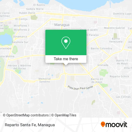 Reparto Santa Fe map
