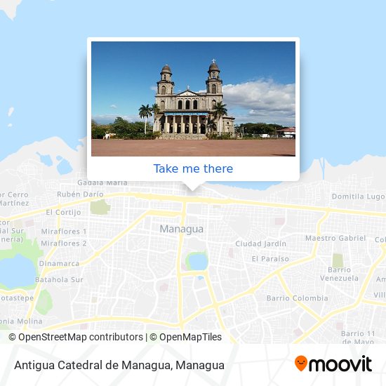 Antigua Catedral de Managua map