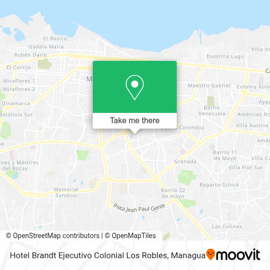 Hotel Brandt Ejecutivo Colonial Los Robles map