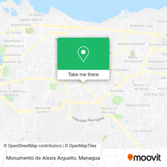 Mapa de Monumento de Alexis Arguello