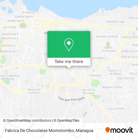 Fabrica De Chocolates Momotombo map