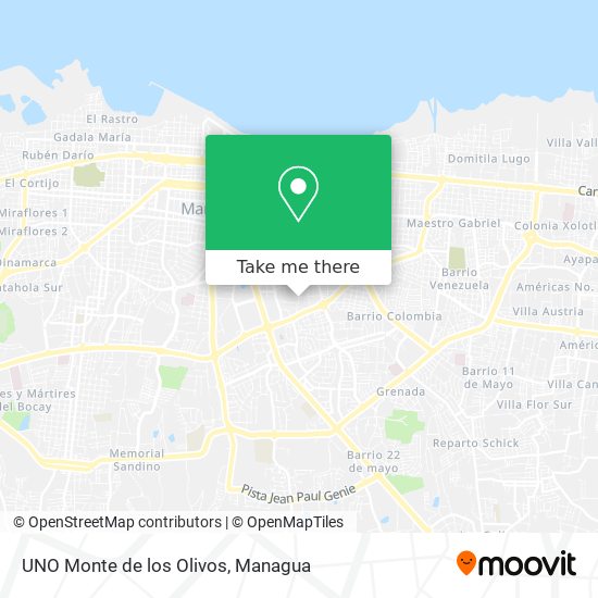 UNO Monte de los Olivos map