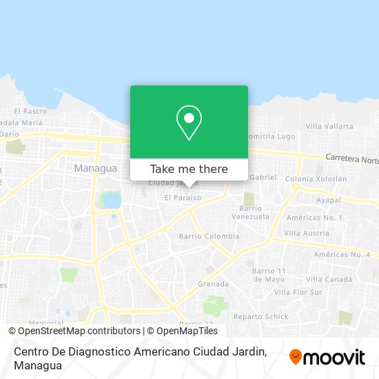 Mapa de Centro De Diagnostico Americano Ciudad Jardin