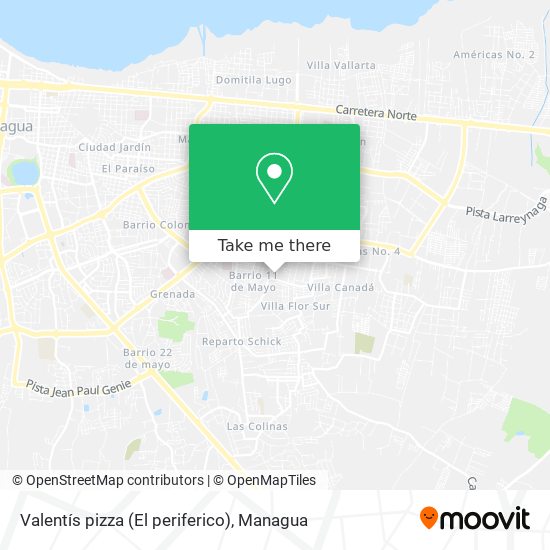 Mapa de Valentís pizza (El periferico)
