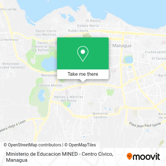 Ministerio de Educacion MINED - Centro Cívico map