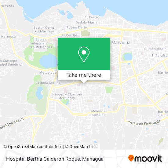 Mapa de Hospital Bertha Calderon Roque