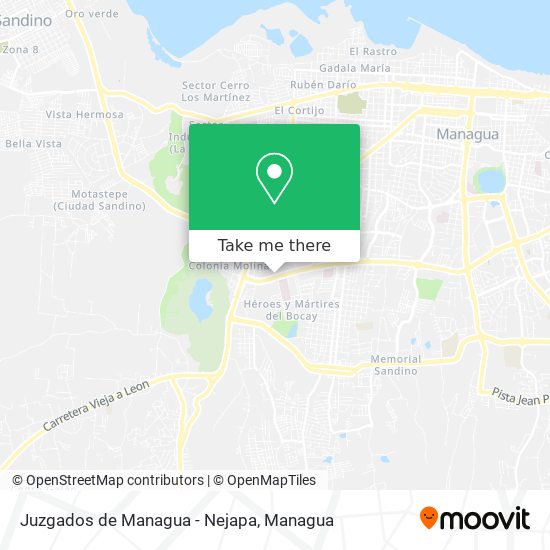 Juzgados de Managua - Nejapa map