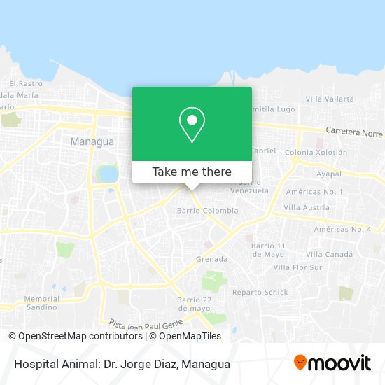 Hospital Animal: Dr. Jorge Diaz map