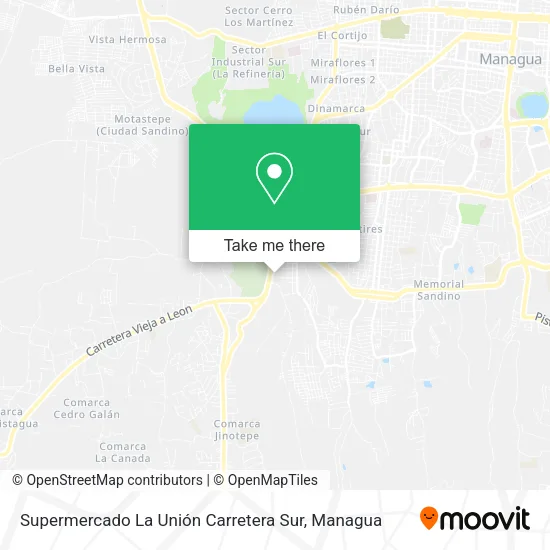 Supermercado La Unión Carretera Sur map