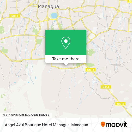 Angel Azul Boutique Hotel Managua map