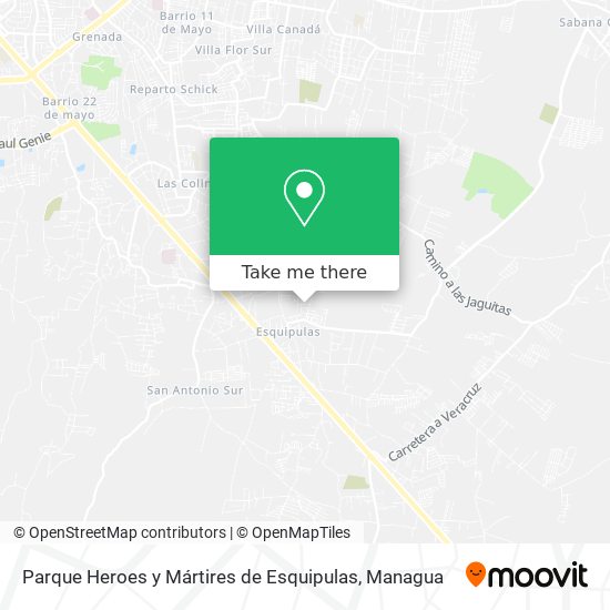 Parque Heroes y Mártires de Esquipulas map