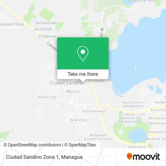 Ciudad Sandino Zona 1 map