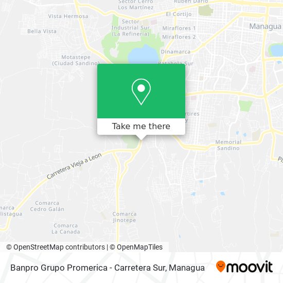 Banpro Grupo Promerica - Carretera Sur map