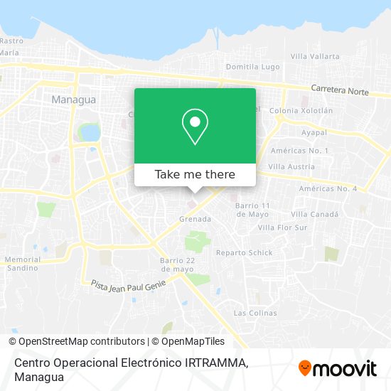 Mapa de Centro Operacional Electrónico IRTRAMMA