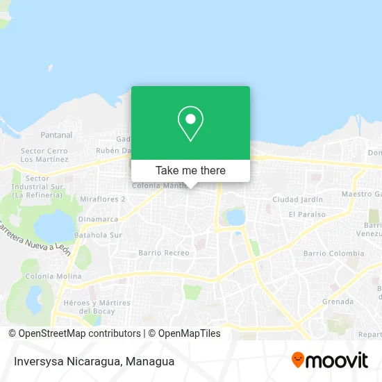 Inversysa Nicaragua map