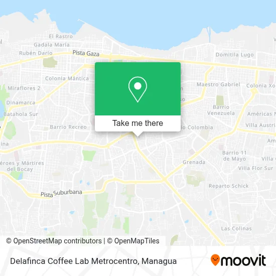 Delafinca Coffee Lab Metrocentro map