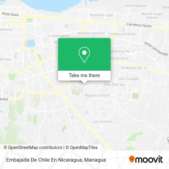 Embajada De Chile En Nicaragua map