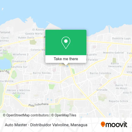 Auto Master - Distribuidor Valvoline map