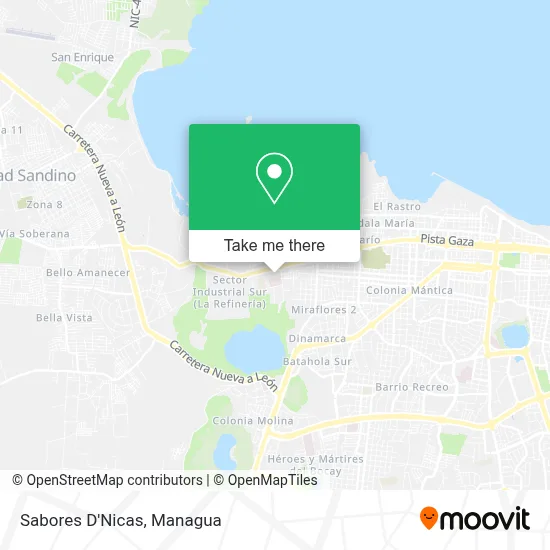 Sabores D'Nicas map