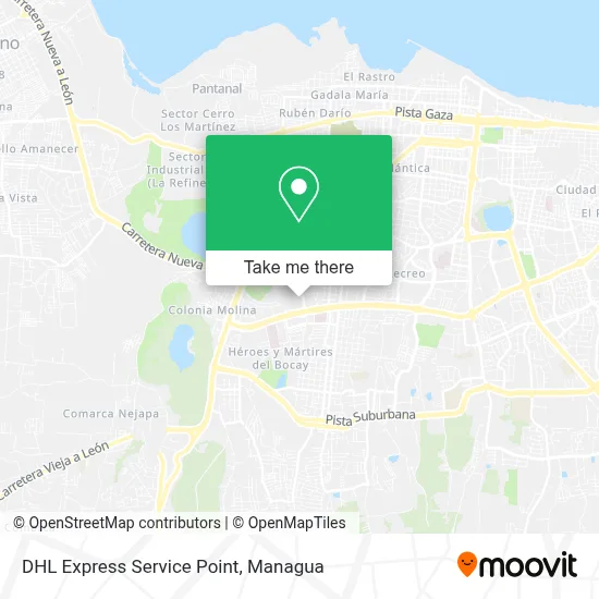 DHL Express Service Point map