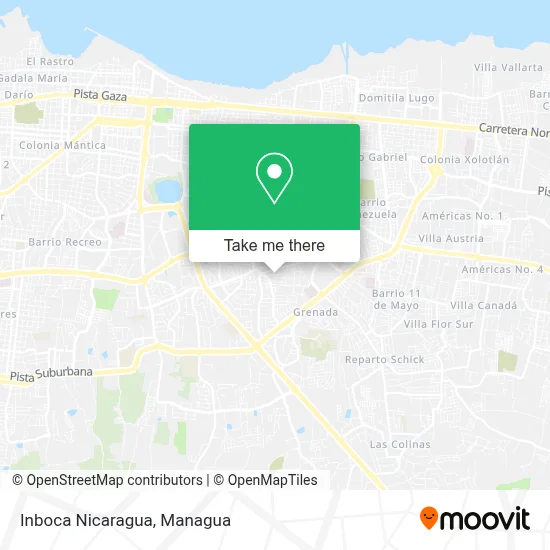 Inboca Nicaragua map