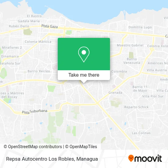 Repsa Autocentro Los Robles map